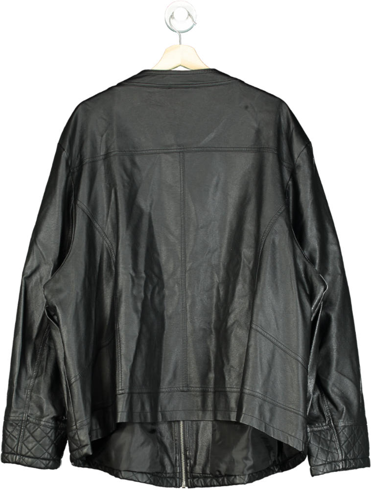 Yours Black Faux Leather Jacket UK 30-32