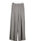 ME + EM Grey Flannel High-waisted Wide-leg Trousers UK 8