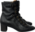 Chloé Black Leather Orson Scallop Detail Ankle Boots UK 6.5 EU 39.5 👠