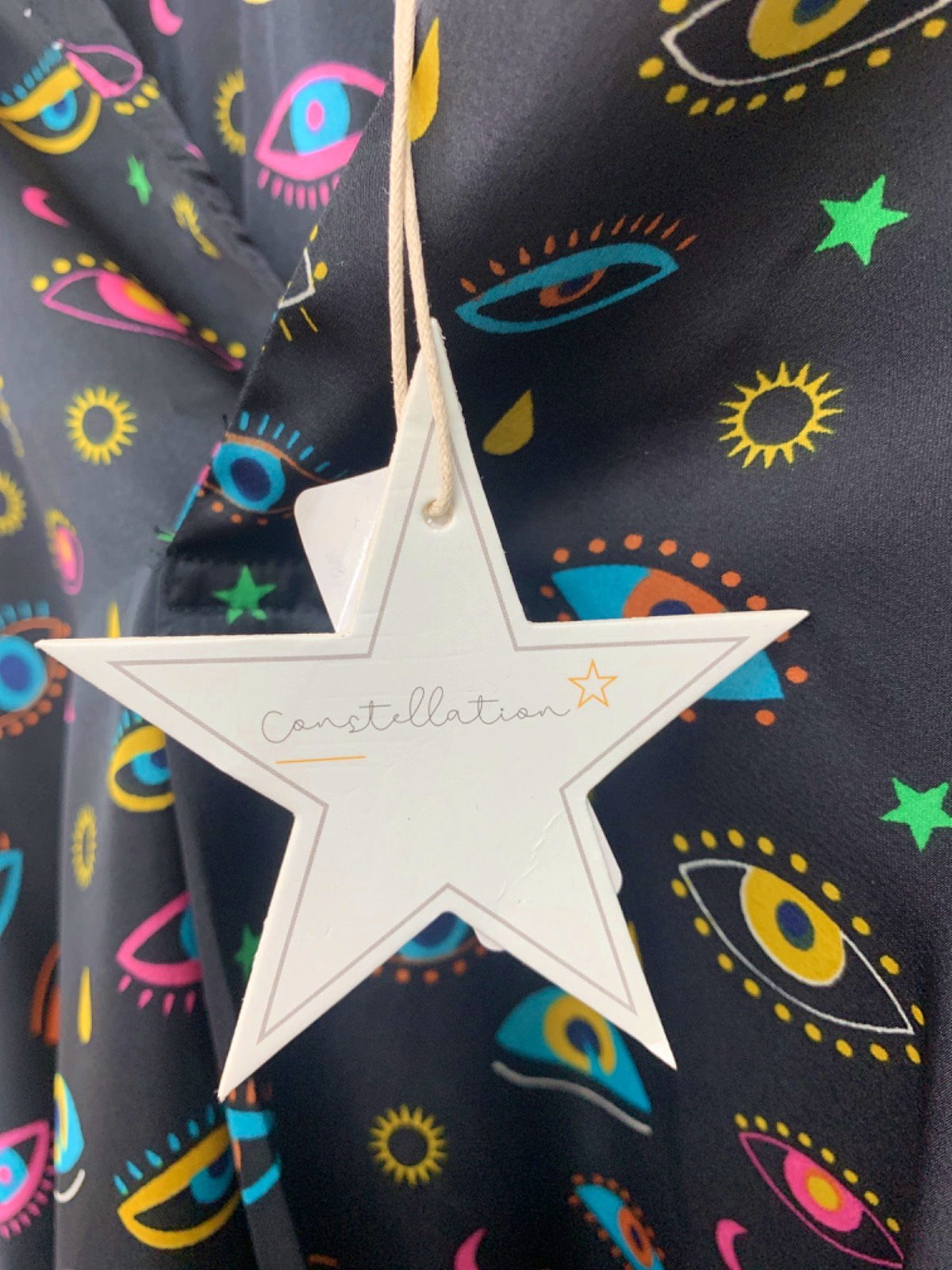 Constellation Black Eye Print Blouse UK XL