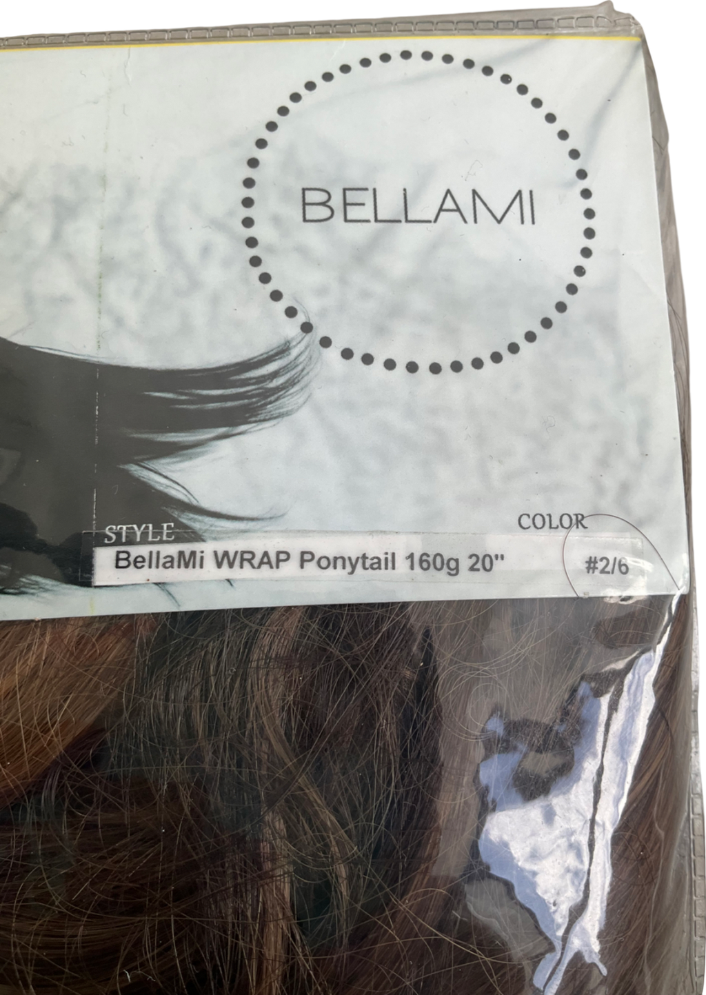 Bellami Brown Wrap Ponytail 160g 20” Hair Extension In Colour #2/6 One Size