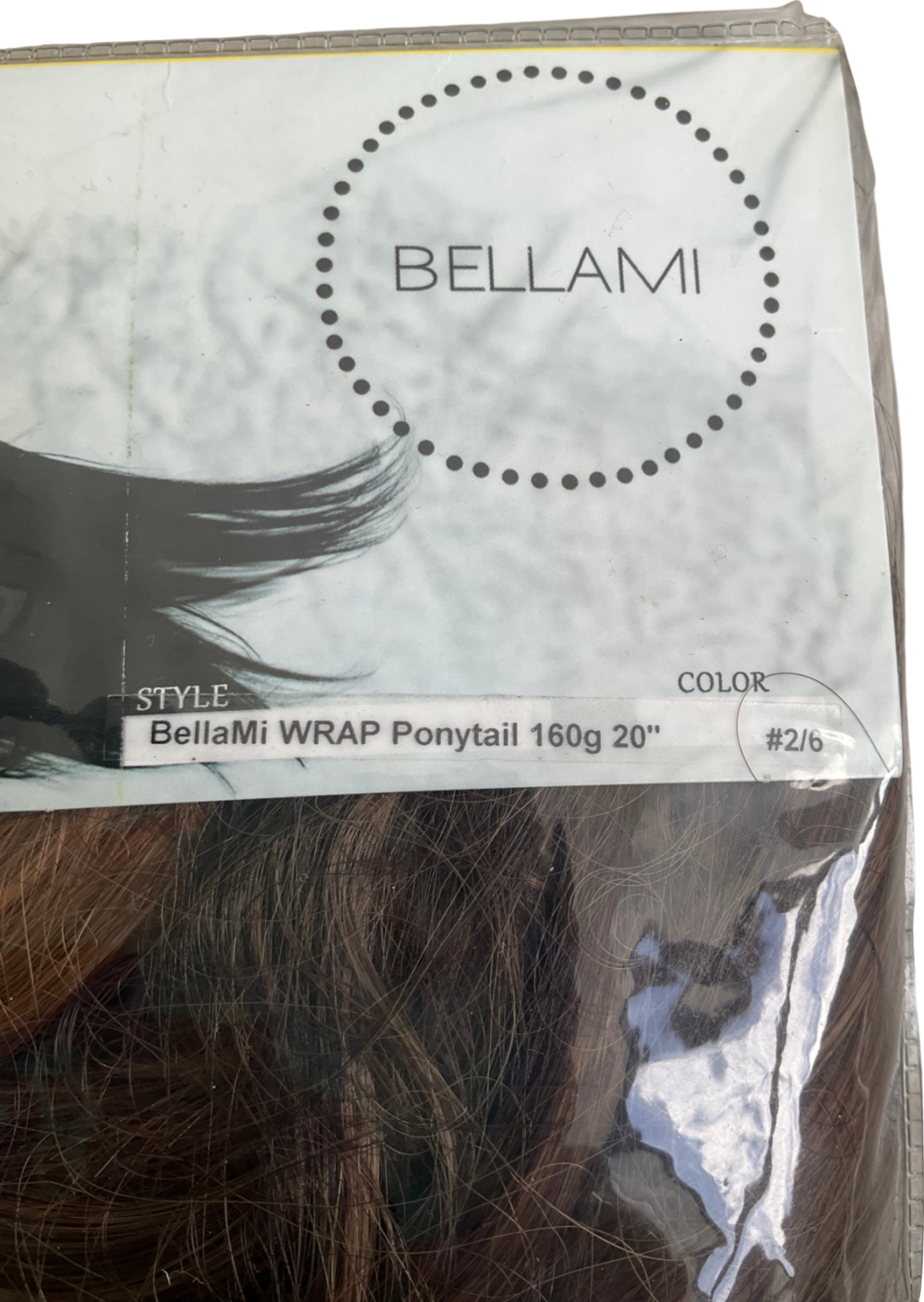 Bellami Brown Wrap Ponytail 160g 20” Hair Extension In Colour #2/6 One Size