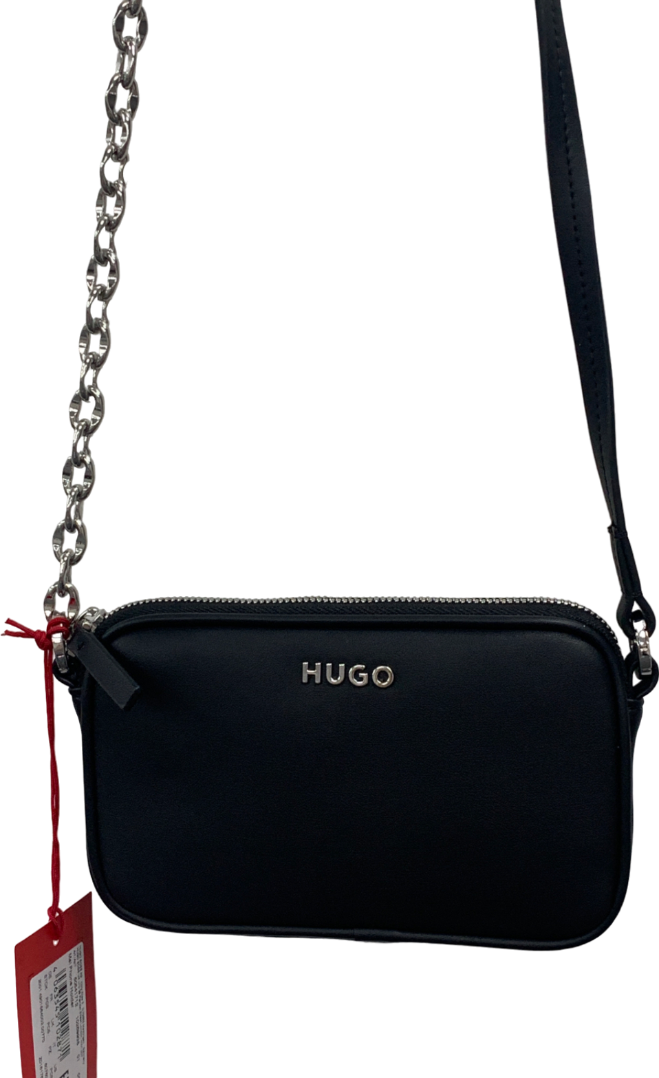 Hugo Black / SIlver Hardware Bel Logo Crossbody Bag