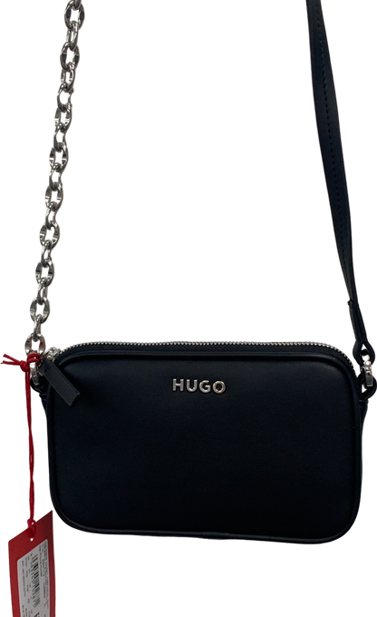 Hugo Black / SIlver Hardware Bel Logo Crossbody Bag