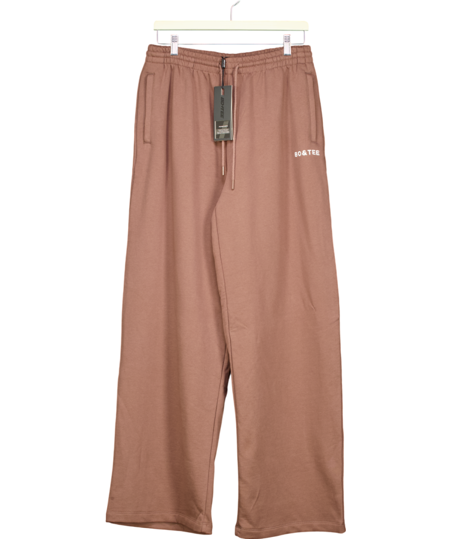 Bo + Tee Brown "with Love Always" Logo Joggers UK M