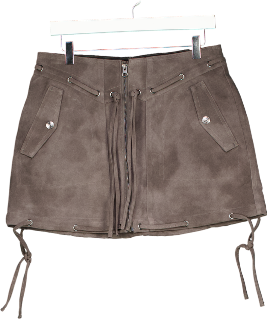 Free People We The Free Grey Sierra Mini Skirt UK 8