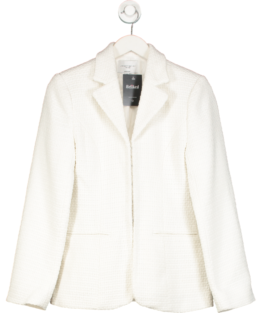 NA-KD White Tweed Blazer UK 6