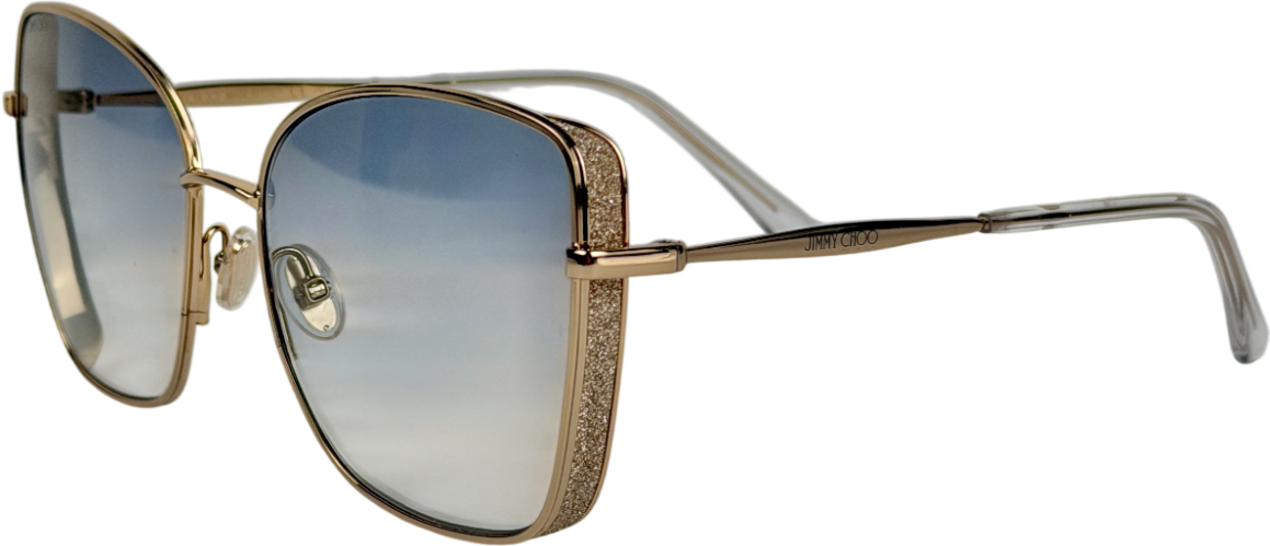 Jimmy Choo Metallic Alexis Rose Square Sunglasses