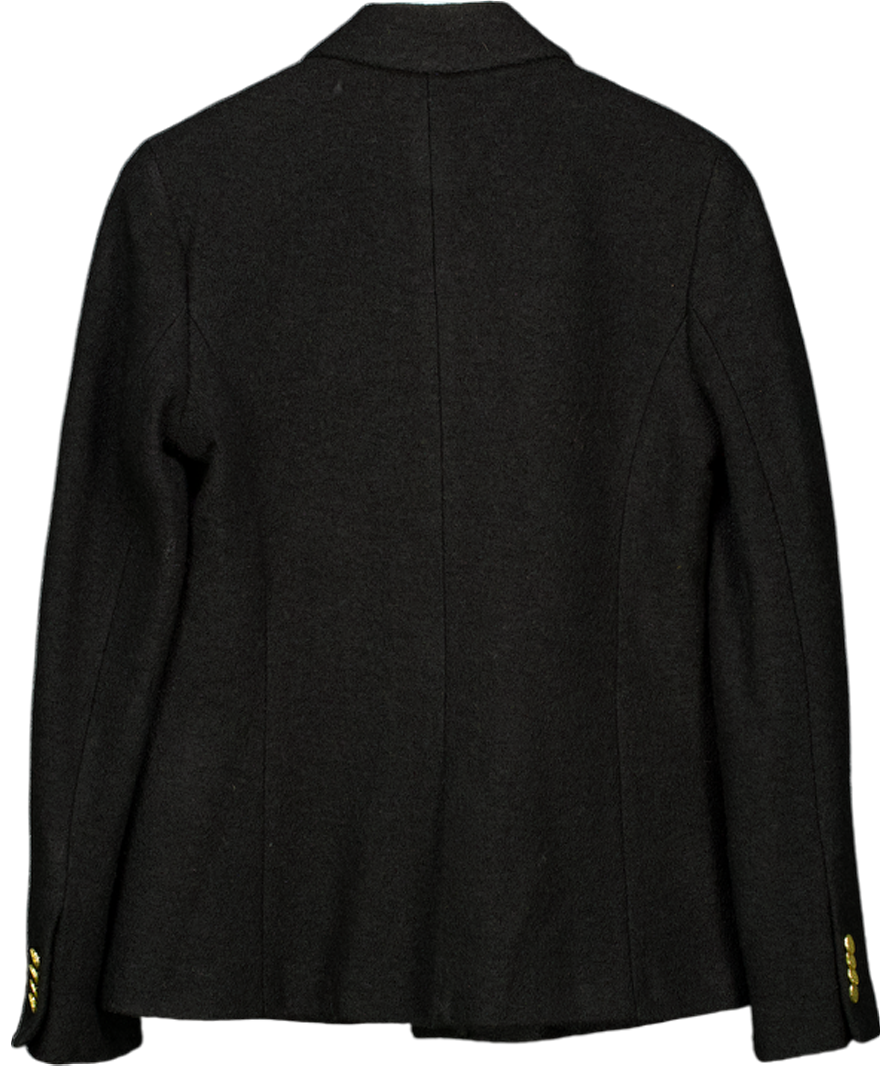J. MCLAUGHLIN Black Boucle Wool / Tencel Blend Luxury Genevieve Blazer Us6 UK 10