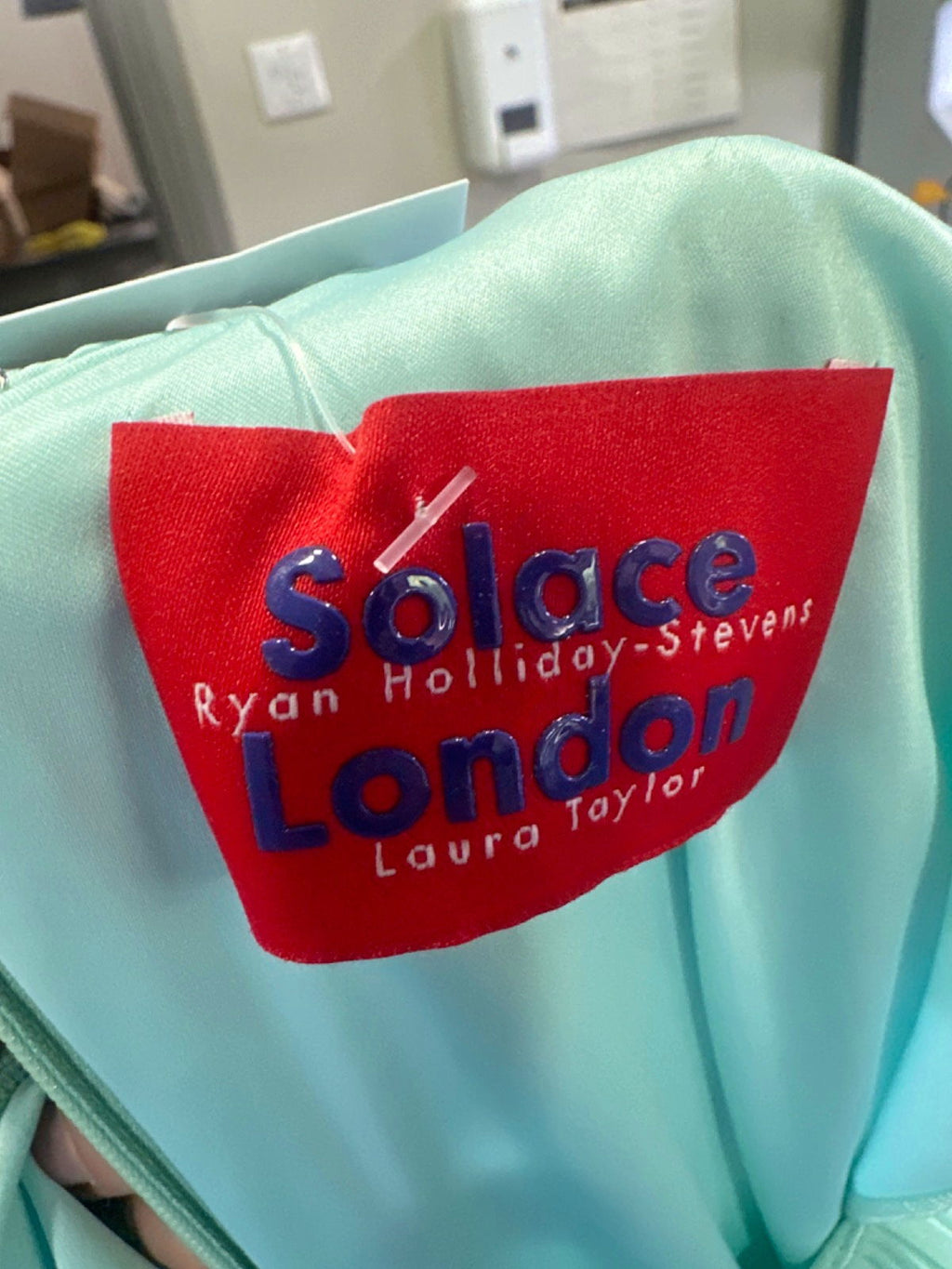 Solace London Aqua Pleated Dress UK 6