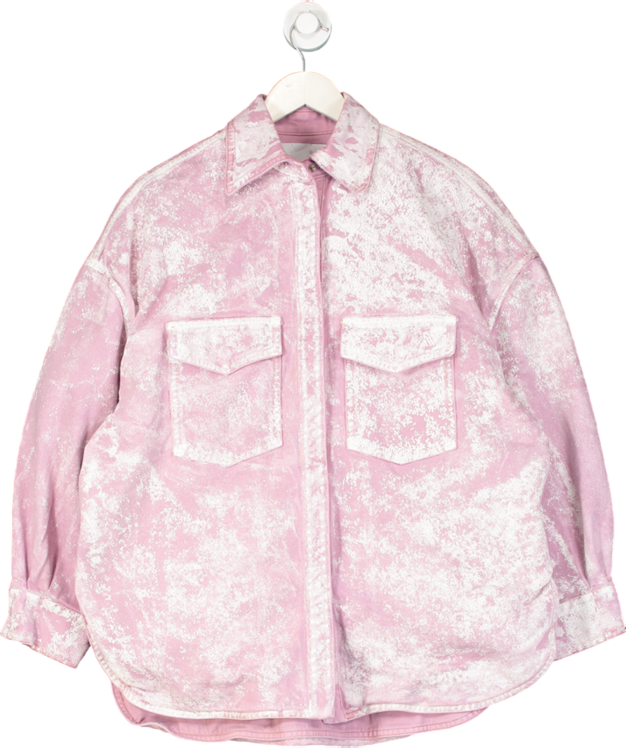 Attico Pink Denim Jacket UK 8