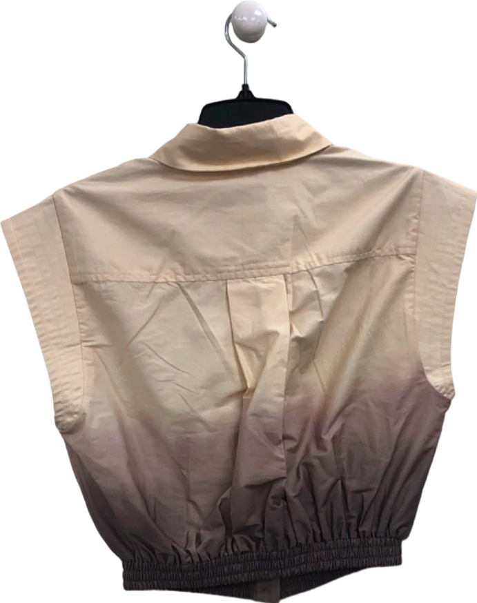 Mint Velvet Beige Ombre Sleeveless Blouse UK S