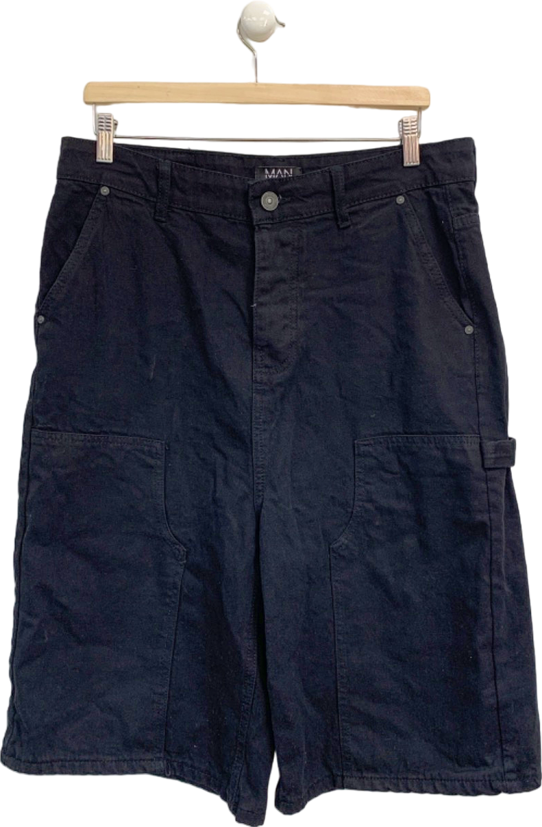 BoohooMAN Black Tall Cargo Shorts W32