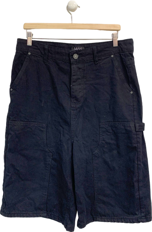 BoohooMAN Black Tall Cargo Shorts W32