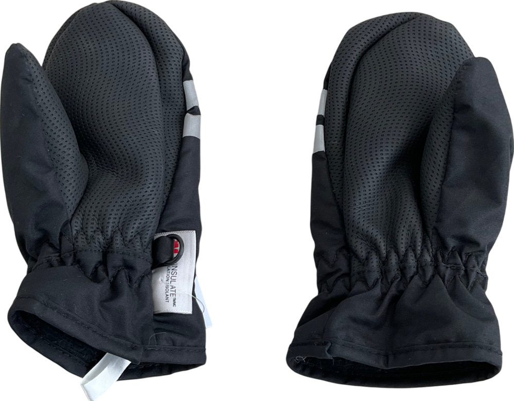 Black Thinsulate Ski Mittens 4 Years