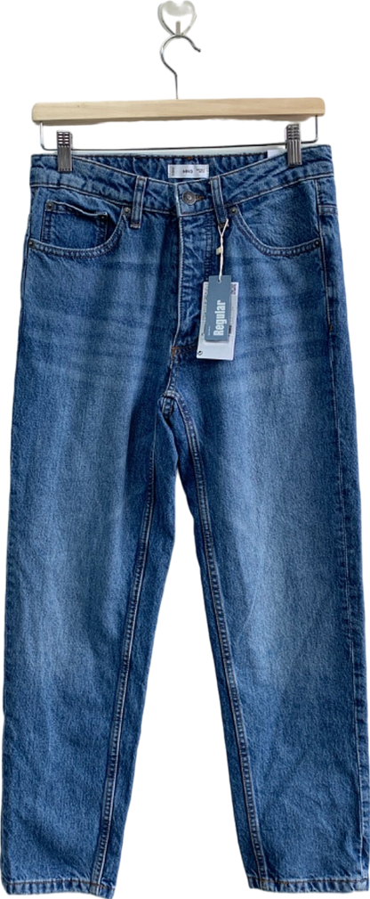 MANGO  Blue Mid Waist Regular Jeans EU S