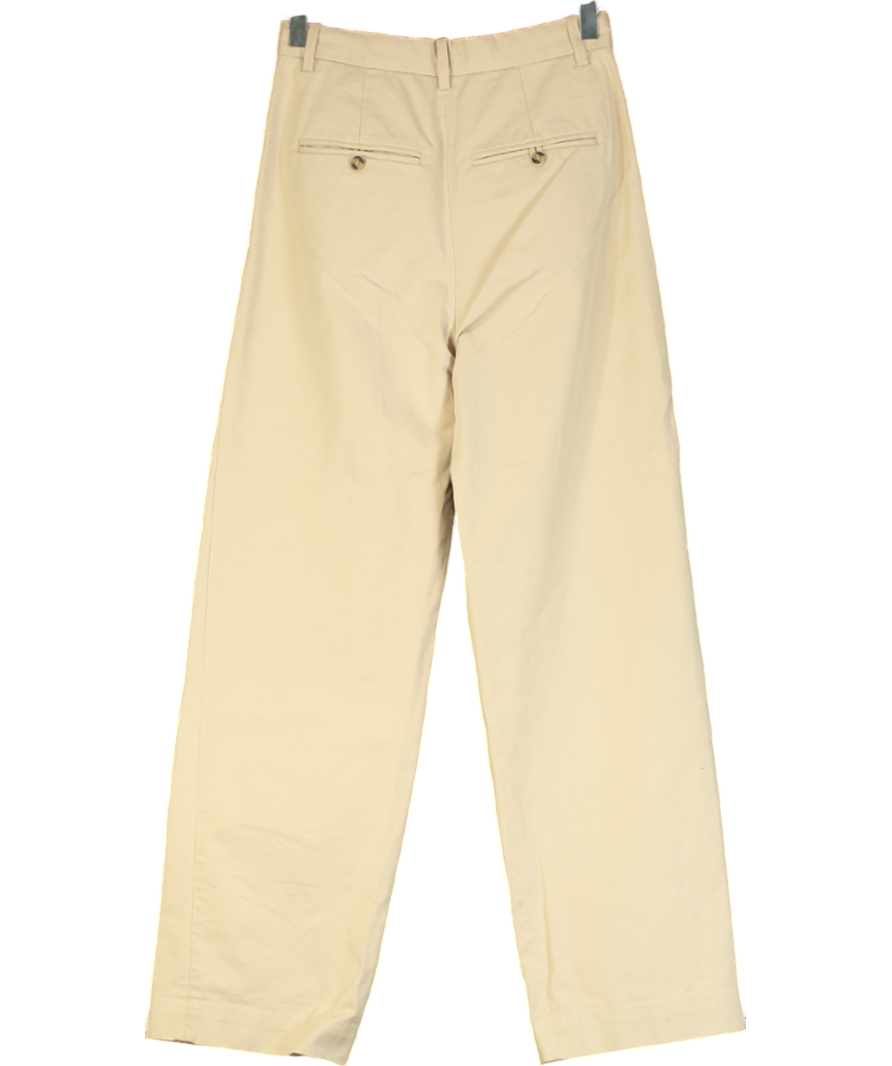 & Other Stories Beige Straight Tailored Trousers W32