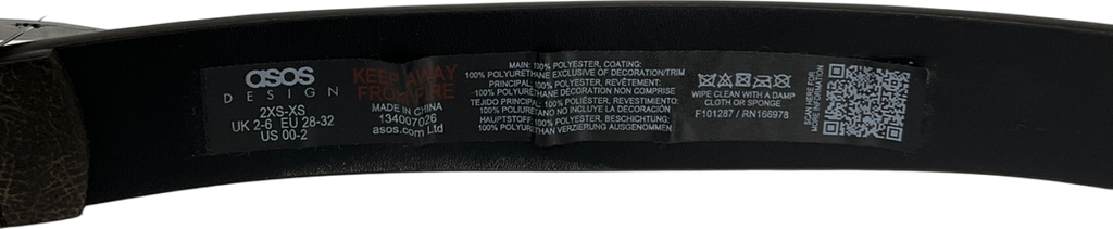 ASOS Brown Buckle Belt UK XXS
