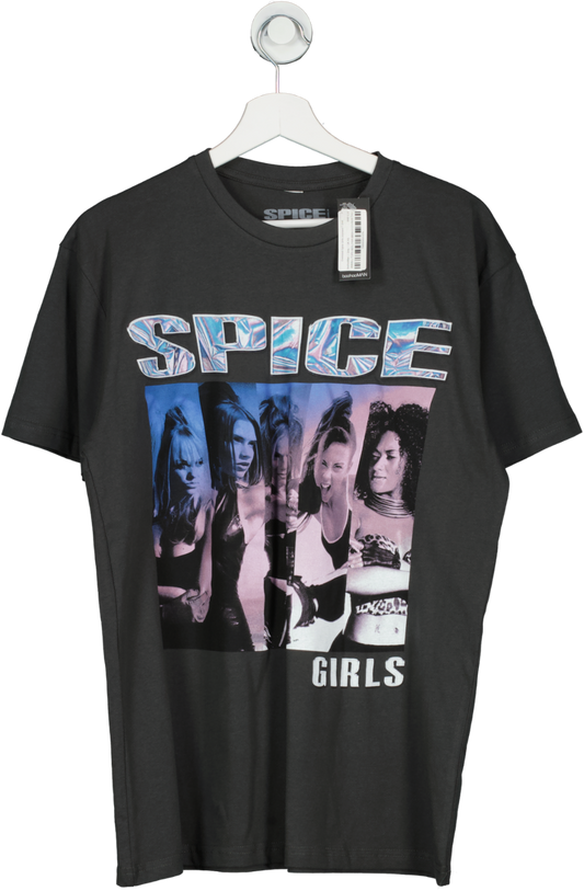 boohooMan Grey Oversized Spice Girls Licensed T Shirt UK XS