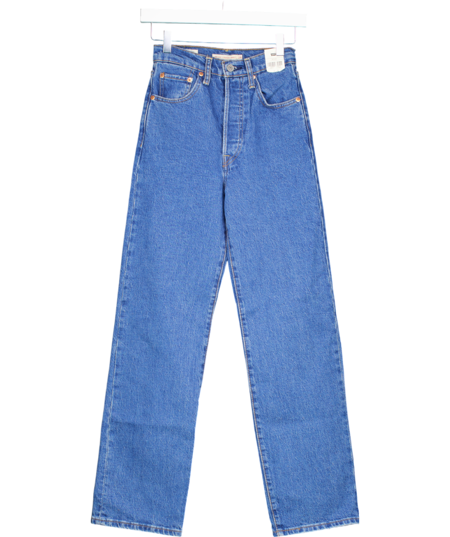 Levi's Blue Ribcage Straight Ankle Jeans W24