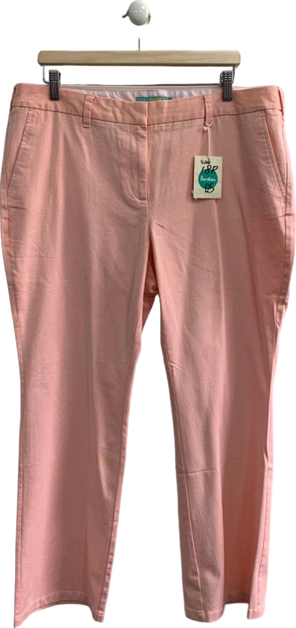 Boden Pink Straight Leg Trousers Size 18R