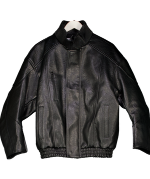 AFTERHOURS Black Oversized Rider Jacket One Size