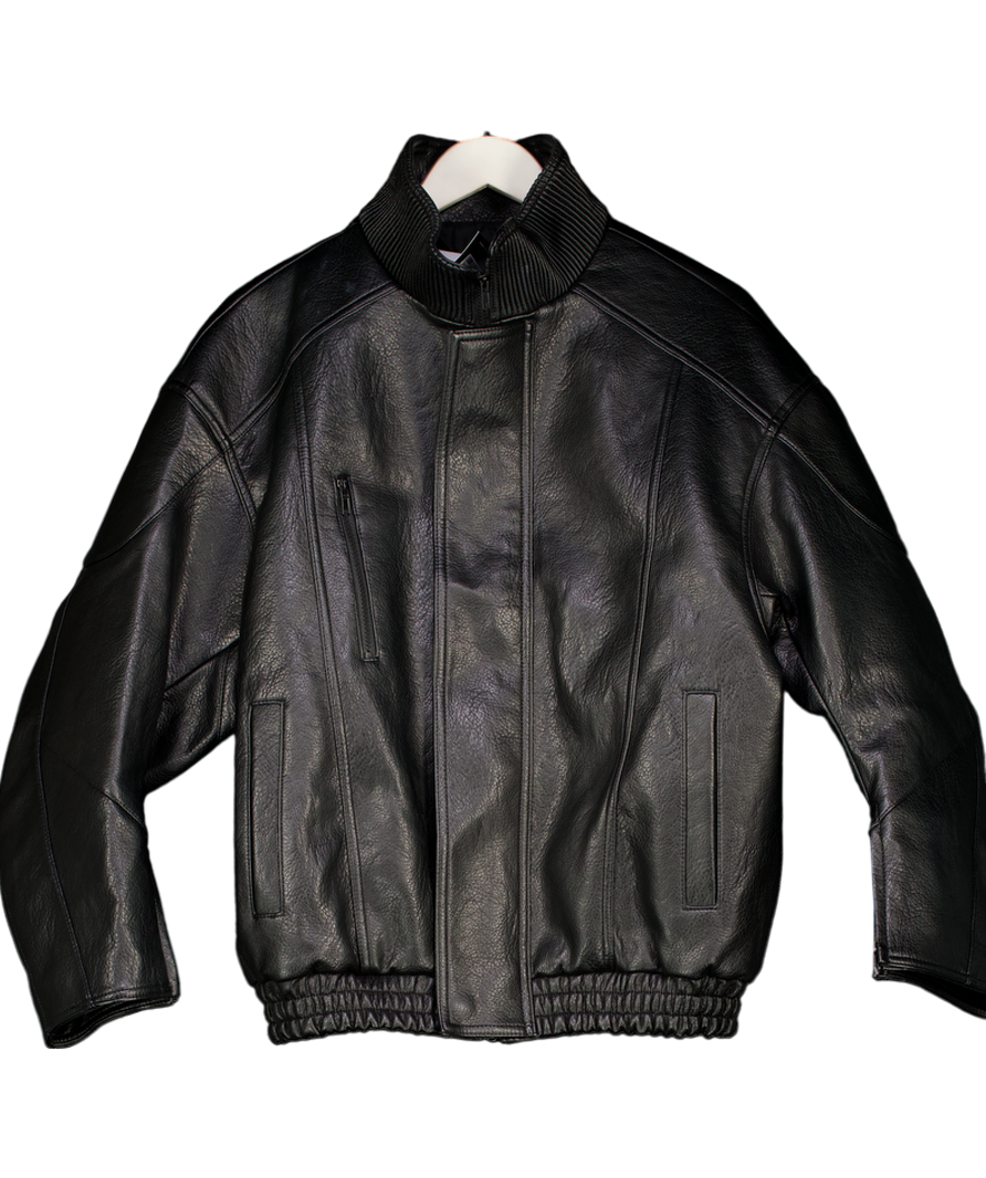 AFTERHOURS Black Oversized Rider Jacket One Size