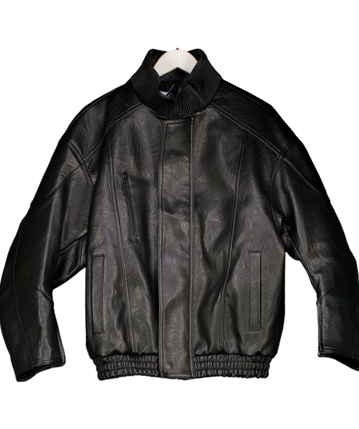 AFTERHOURS Black Oversized Rider Jacket One Size
