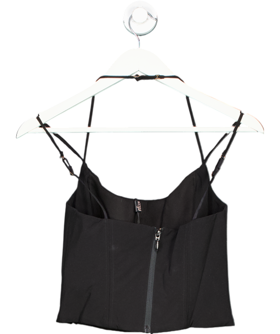 Oh Polly Black Corset Top UK 8