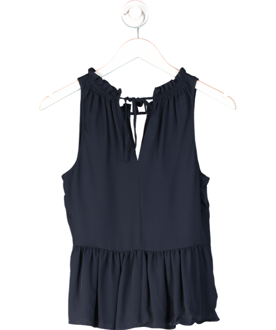Rebecca Taylor Blue 100% Silk Peplum Top UK XS