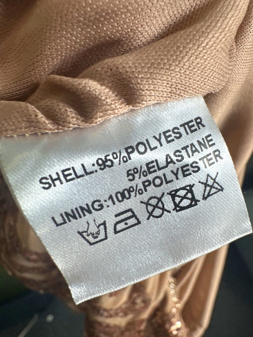 Goddiva Nude Sequin Embellished Maxi Dress UK 8