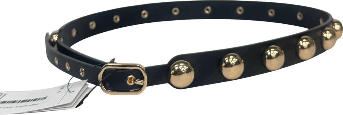 H&M Black Studded Belt UK S