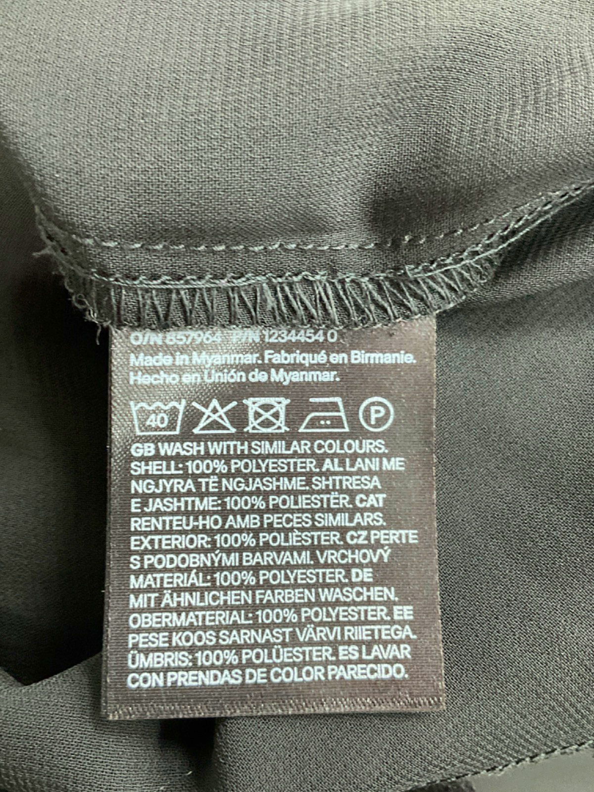 H&M Black Sheer Blouse UK 8/10