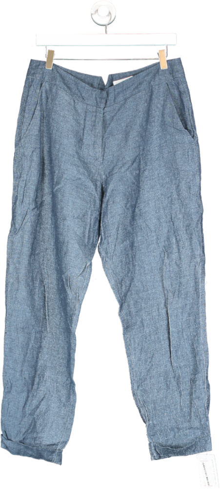 Brora Blue Linen Trousers UK 12