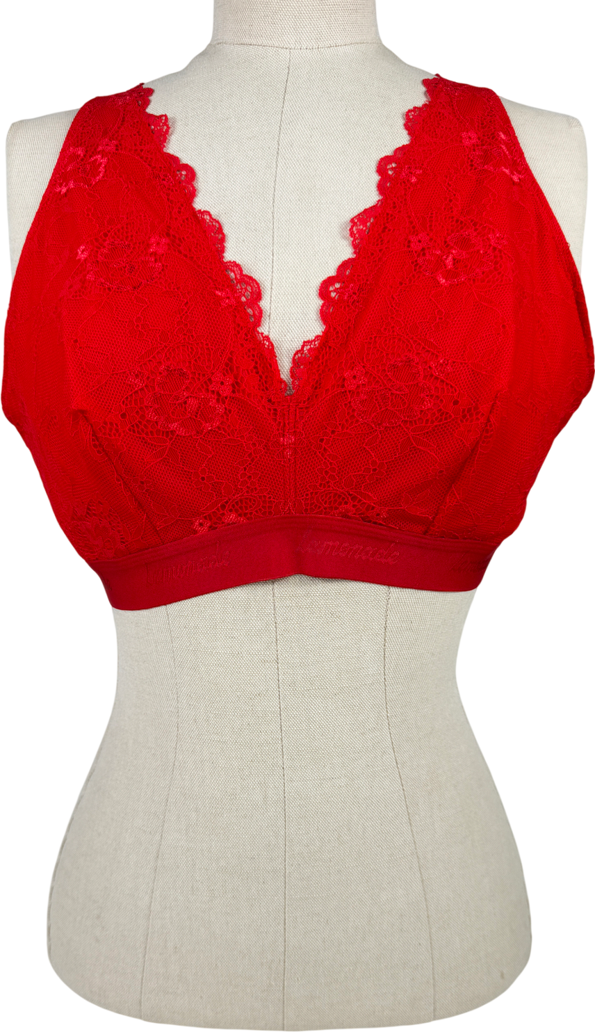 Lemonade Signature Lace Fuller Cup - Red UK 36DD