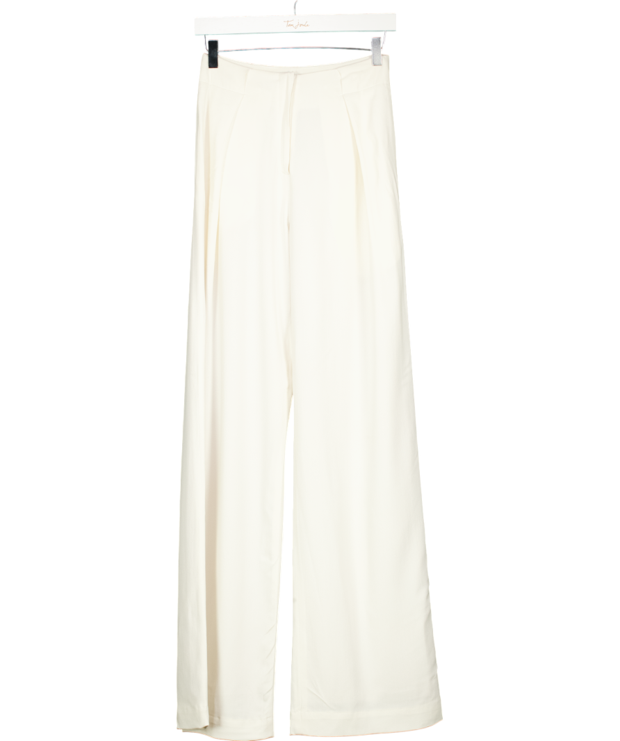 Outfit Of The Day Cream Pleated Wide Leg Pants UK S