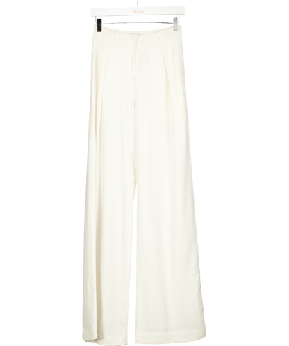 Outfit Of The Day Cream Pleated Wide Leg Pants UK S