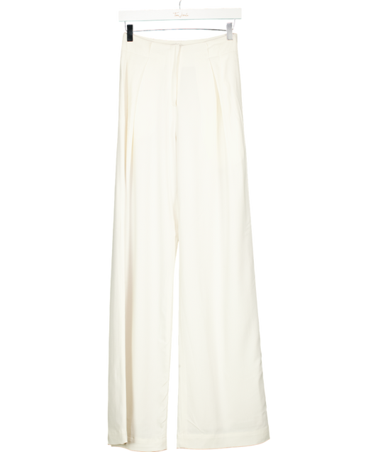 Outfit Of The Day Cream Pleated Wide Leg Pants UK S