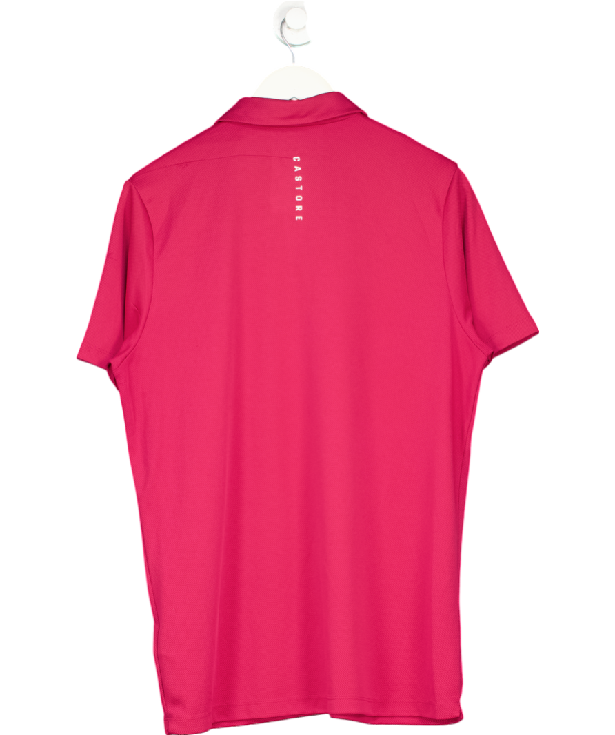 Castore Red Golf Club Essential Polo Shirt UK L