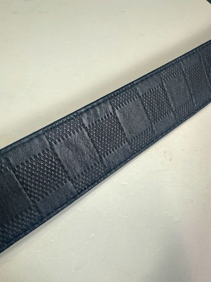 Louis Vuitton Black Damier Leather Belt Size 85/34