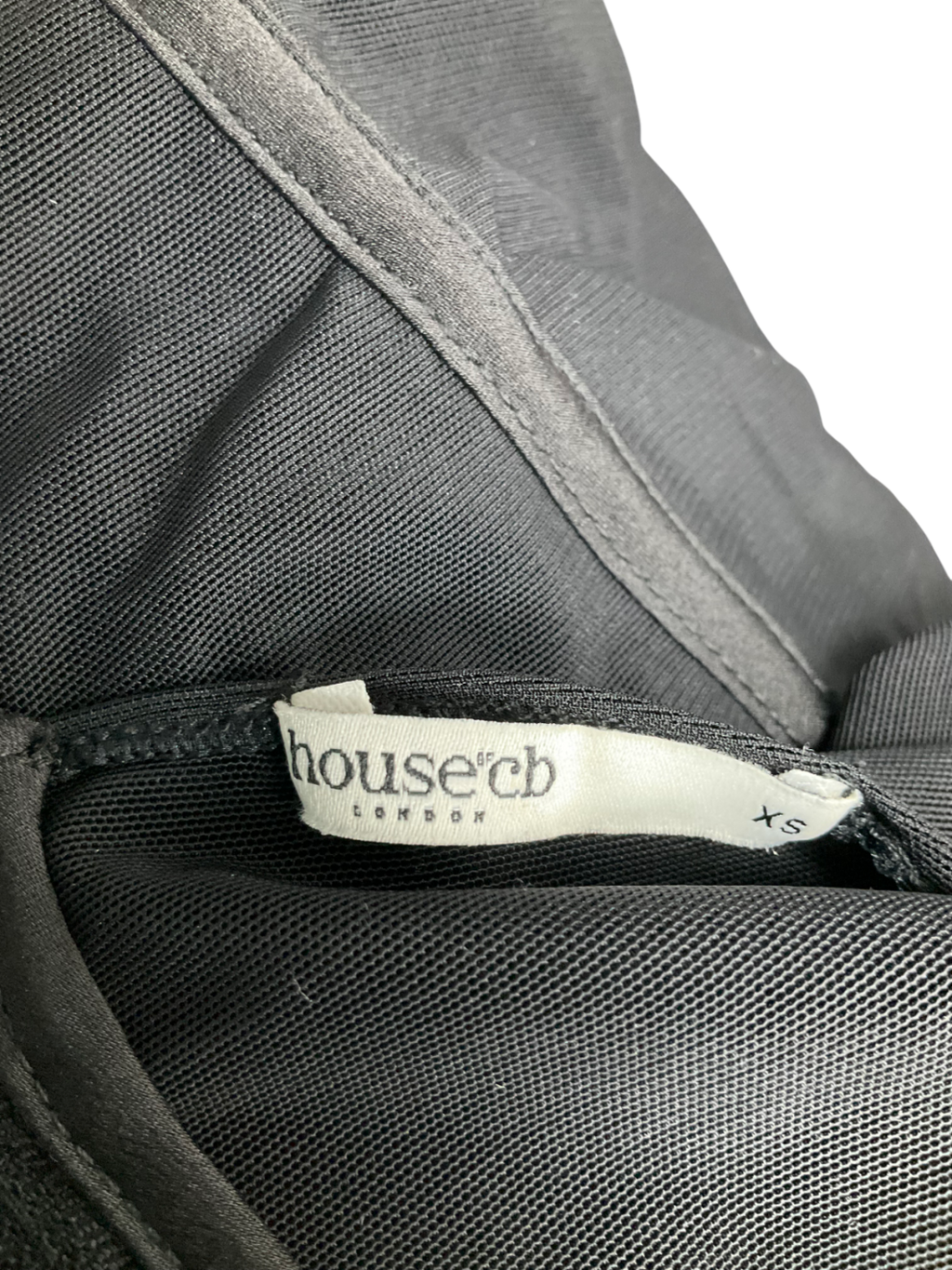 House of CB Black Mesh Layered Top UK XS