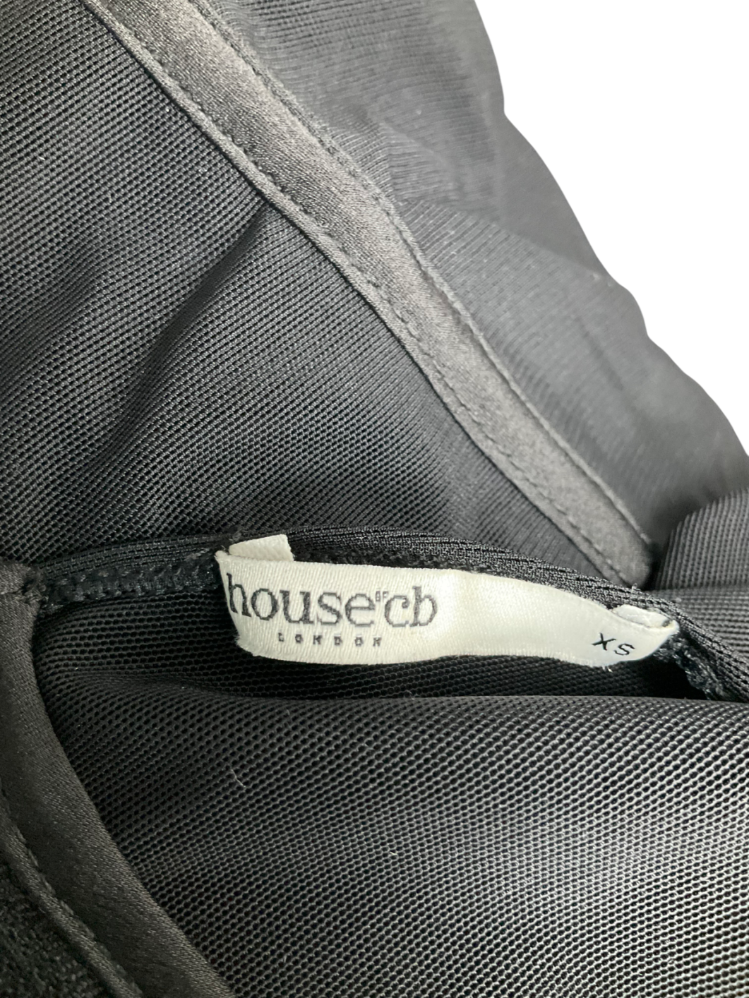 House of CB Black Mesh Layered Top UK XS