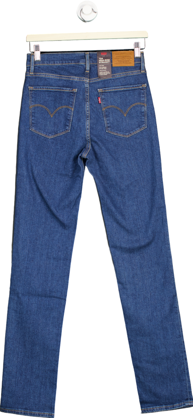Levi's Blue 724 High-Rise Straight Jeans W28 L32