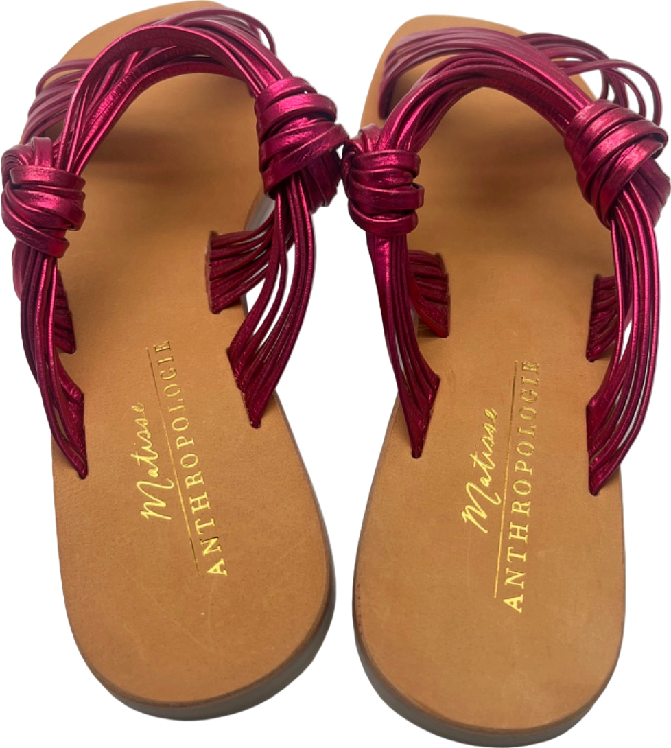 Anthropologie Beach by Matisse Red Mystic Sandals UK 7