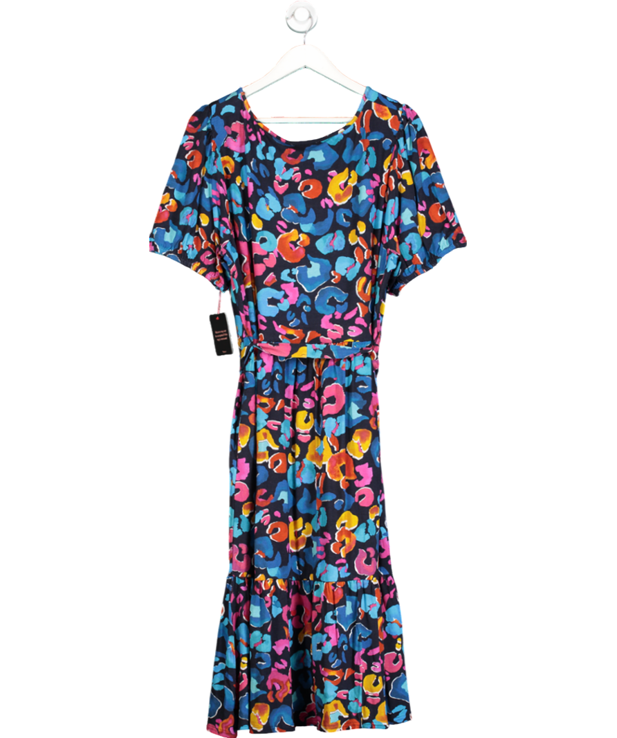 Popsy Clothing Multicoloured Kathleen Animal Print Belted Dress UK 22
