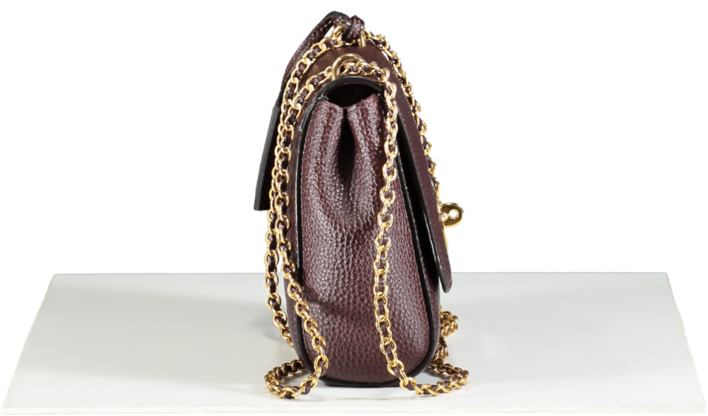 Mulberry Lily Oxblood / Gold Hardware Small Classic Grain Leather Bag