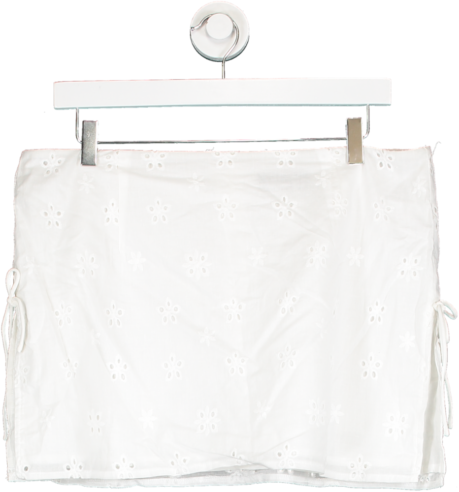 White Fox White Lace Mini Skirt UK XL