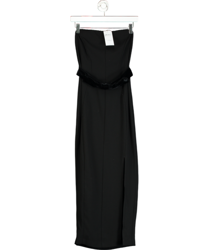 Next Black Bandeau Bow Midi Dress UK 6