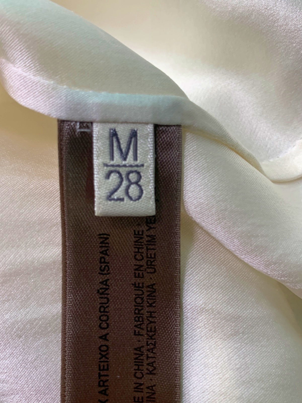 Uterque White Short Sleeve Blouse M