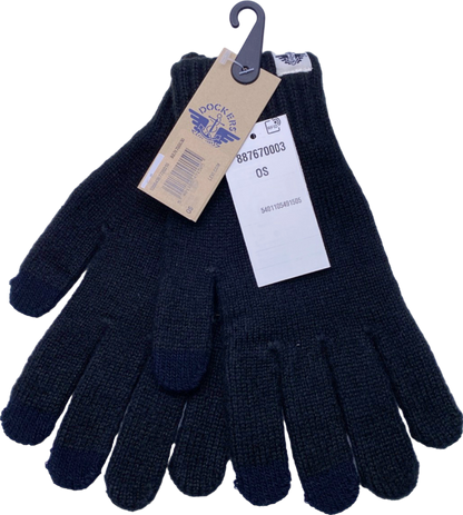 Levis Dockers Black Knit Gloves OneSize Reliked